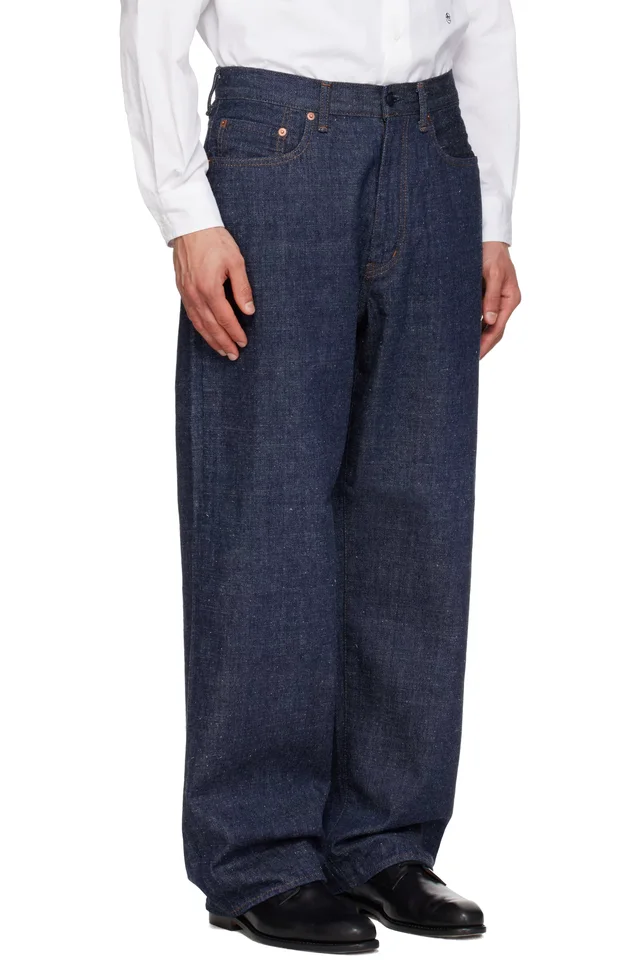 nanamica Navy Selvage Jeans, photo 2 of 4 from SSENSE
