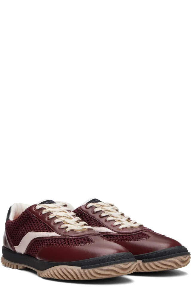 Stella McCartney Burgundy S-Wave Sport Mesh Paneled Sneakers, photo 4 of 4 from SSENSE