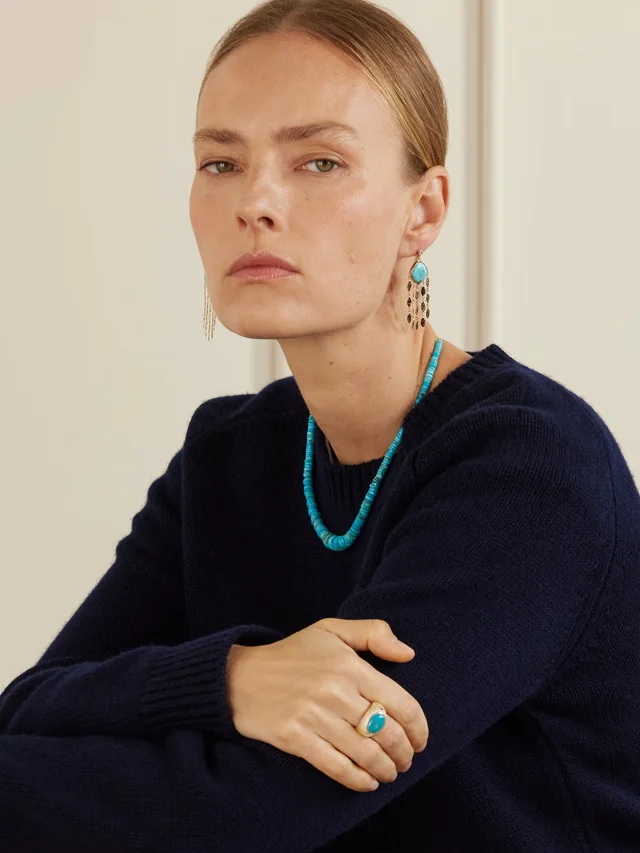 JACQUIE AICHE 14-karat gold, turquoise and diamond ring in Blue, photo 2 of 2 from NET-A-PORTER (Canada)