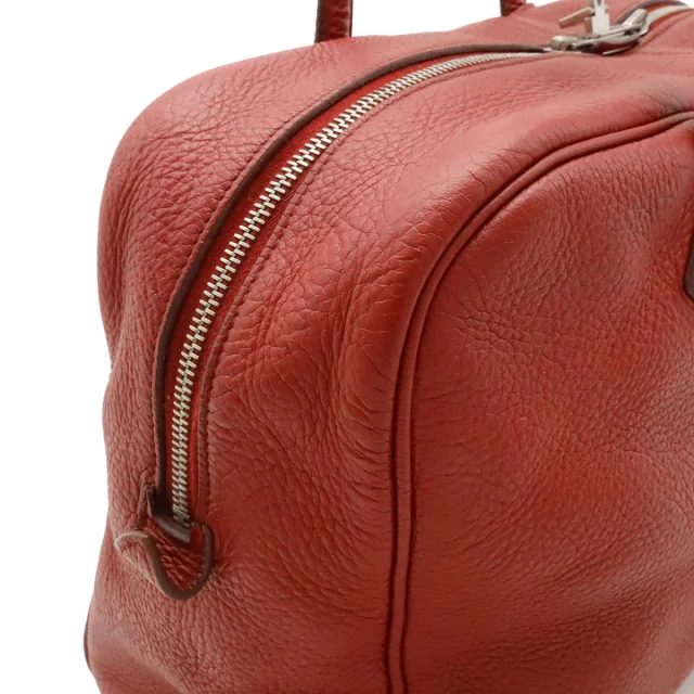 Hermès Victoria35 Taurillon Clemence 2way bag in Red Calfskin from LuxUness, photo 4 of 9