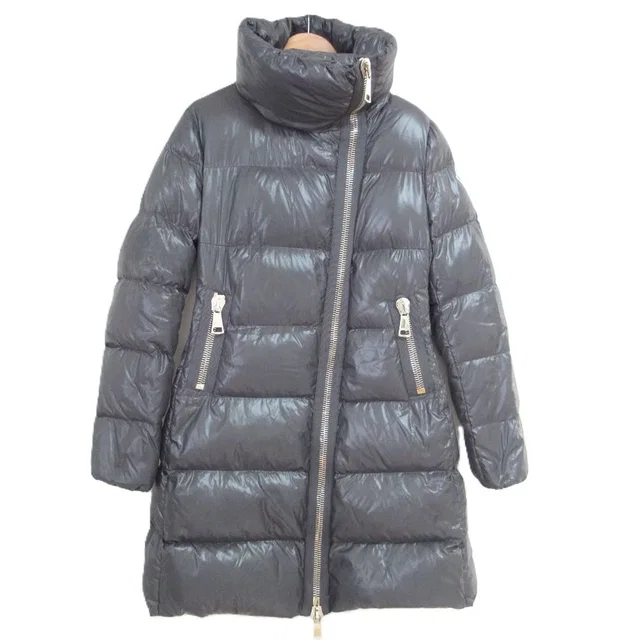 Moncler Joinville Long Down Coat 2 Gray in Grey from The Reluxe