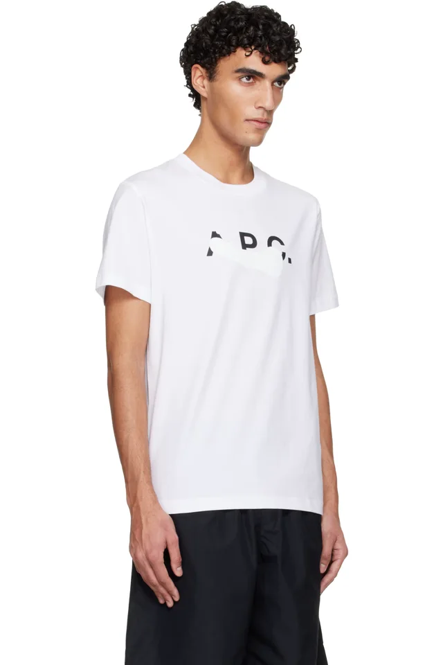 A.P.C. White Logo T-shirt, photo 2 of 2 from SSENSE