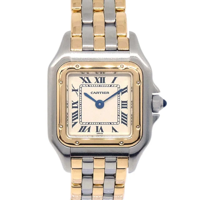 Cartier Panthere SM 3-Row Ref.112000R Quartz Watch 18KYG SS from AMORE Vintage Tokyo