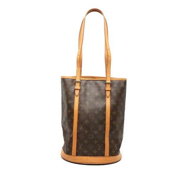 Brown Louis Vuitton Monogram Bucket GM in Brown Coated canvas from Designer Revival