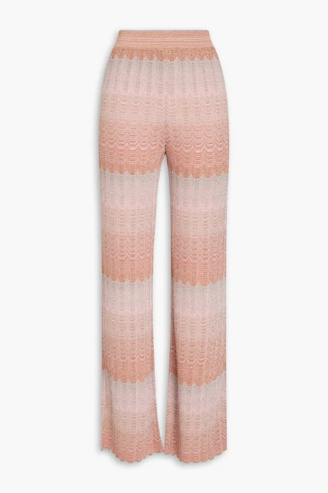 Missoni Metallic Crochet-Knit Flared Pants from THE OUTNET, photo 1 of 1