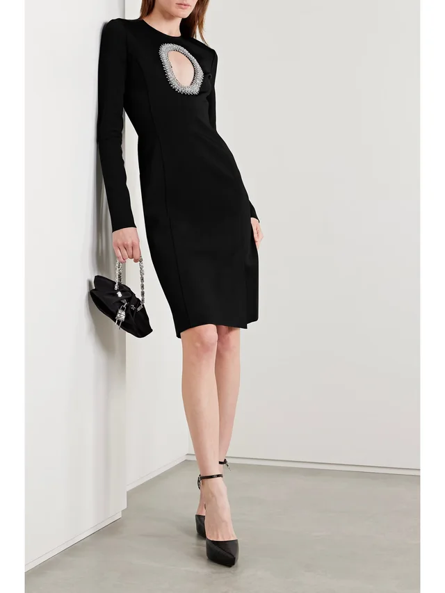 GIVENCHY Cutout embellished stretch-knit dress in Black, photo 2 of 2 from NET-A-PORTER (Canada)