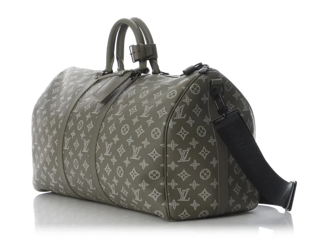 Louis Vuitton Monogram Shadow Keepall Bandoulière 50 in Calfskin from Ann's Fabulous Finds, photo 3 of 9