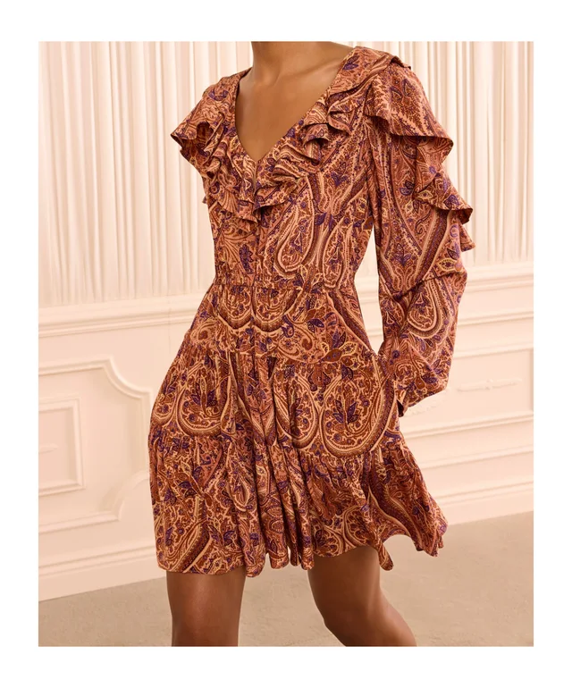 Ulla Johnson Ruffled V-neck layered dress, photo 2 of 4 from SENSER