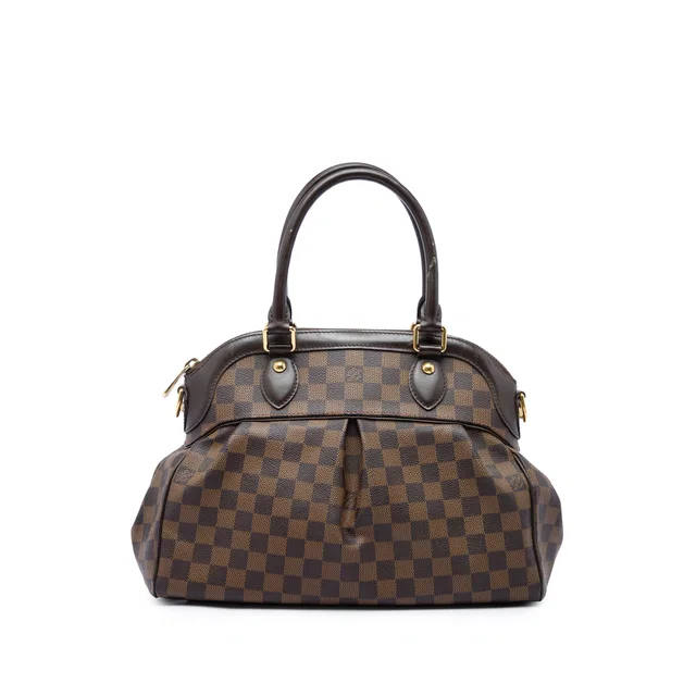 Brown Louis Vuitton Damier Ebene Trevi PM Satchel in Brown Canvas from Designer Revival