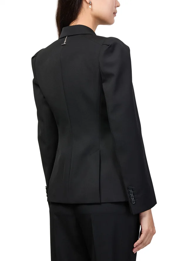 MCQUEEN Jacket with puff sleeves in Black 100% wool, photo 5 of 6 from 24S (US)