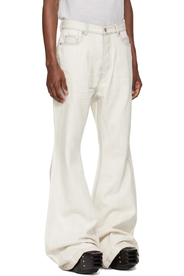 Rick Owens DRKSHDW Off-White Temple Bolan Bootcut Jeans, photo 2 of 4 from SSENSE