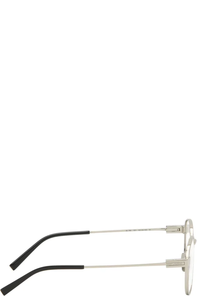 Saint Laurent Silver SL 785 Glasses, photo 2 of 4 from SSENSE
