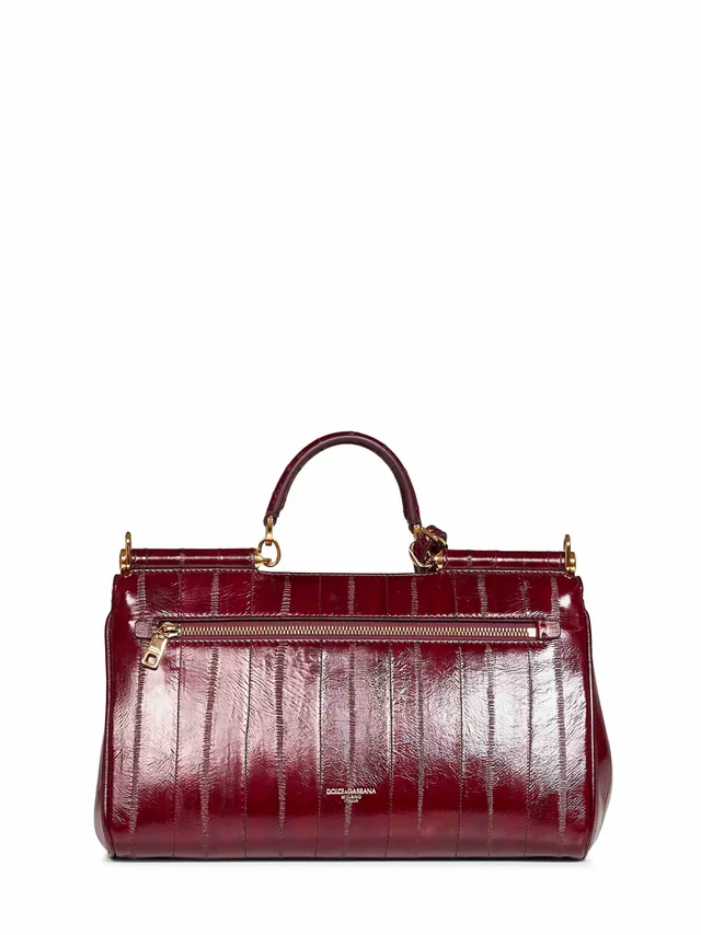 Dolce & Gabbana Logo Plaque Medium My Sicily Eel Handbag, photo 3 of 3 from SENSER