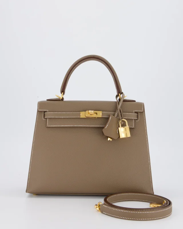 Hermès Kelly 25 Sellier in Taupe Epsom leather from Sellier, photo 22 of 23