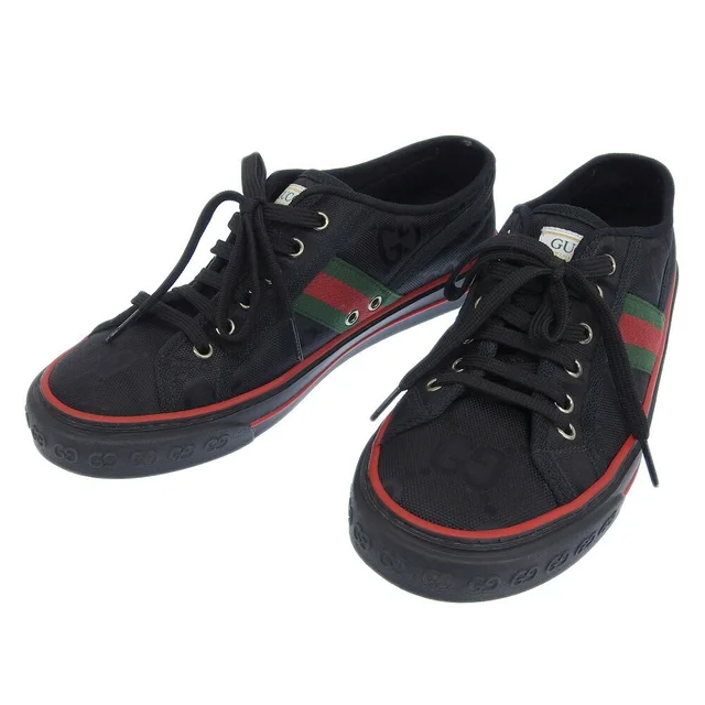 Gucci Shelly Line GG Canvas Tennis 1977 Off the Grid Shoes Black 6 629242 H9H70 1072 in Black Canvas from Elady