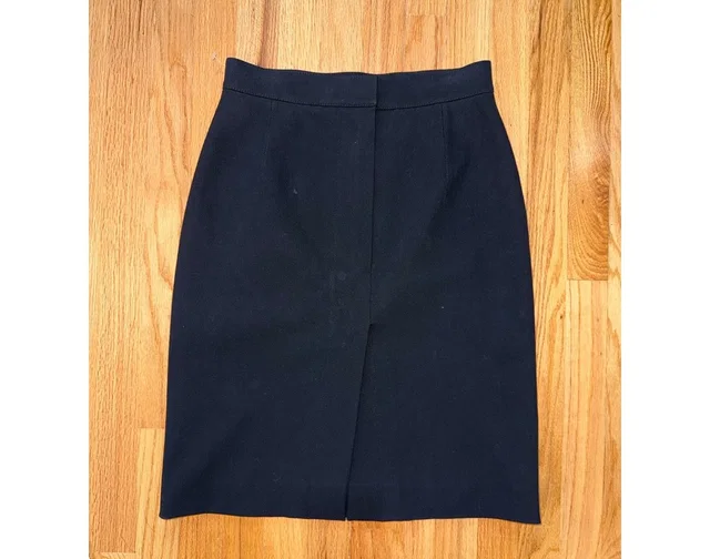 Lanvin River 2005 Cotton Wool Front Slit Black Skirt, Sz Eu 40 / Us 8, Mp $1950 in black Wool from Poshmark