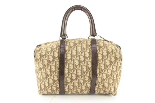 Dior Brown Monogram Trotter Boston Bag in Brown Canvas from Bagriculture