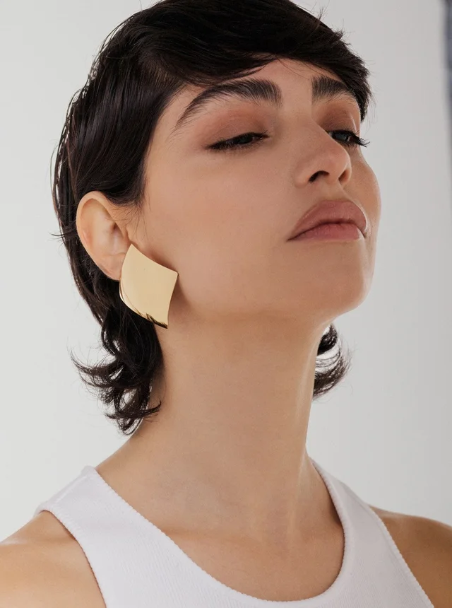 FEDERICA TOSI Emily Earrings with Gold Detail in Metal, photo 4 of 4 from Gaudenzi Boutique