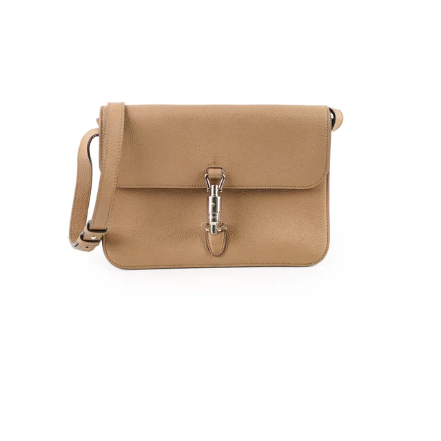 Gucci Jackie Soft Crossbody Bag Beige in Beige Calfskin from The Purse Affair