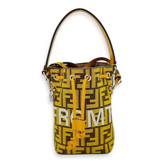 Fendi Mon Tresor Bucket Bag Yellow in Yellow Canvas from Luxury Promise