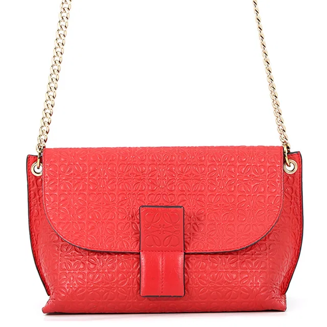 Loewe Avenue Shoulder Bag Red Leather in Red Leather from GALLERY RARE