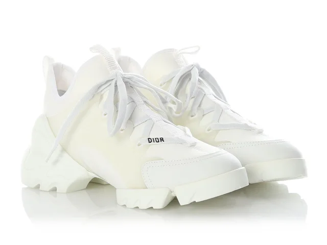 Dior White D-Connect Sneakers in White Leather from Ann's Fabulous Finds, photo 2 of 2