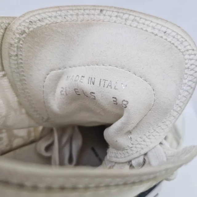 Dior Italian made beige patterned lace-up trainers Size 5 in Ivory Canvas from Oxfam Online Shop, photo 8 of 8