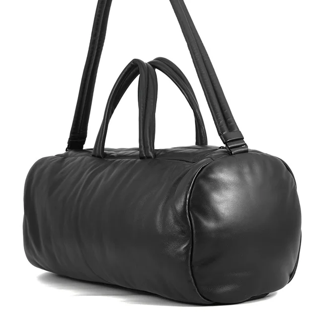 Saint Laurent Wide Logo Puffer Boston Bag Black797640 Leather in Leather from GALLERY RARE, photo 2 of 2