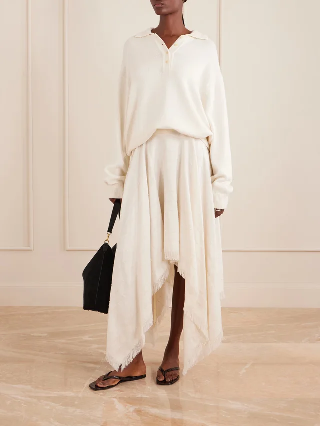 KALLMEYER Chessy cotton and wool-blend polo sweater in Beige, photo 2 of 2 from NET-A-PORTER (Canada)