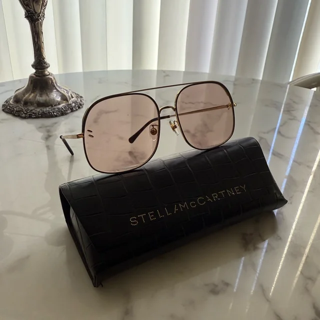 Stella McCartney Rose-Tinted Gold Frame Sunglasses in gold from Poshmark