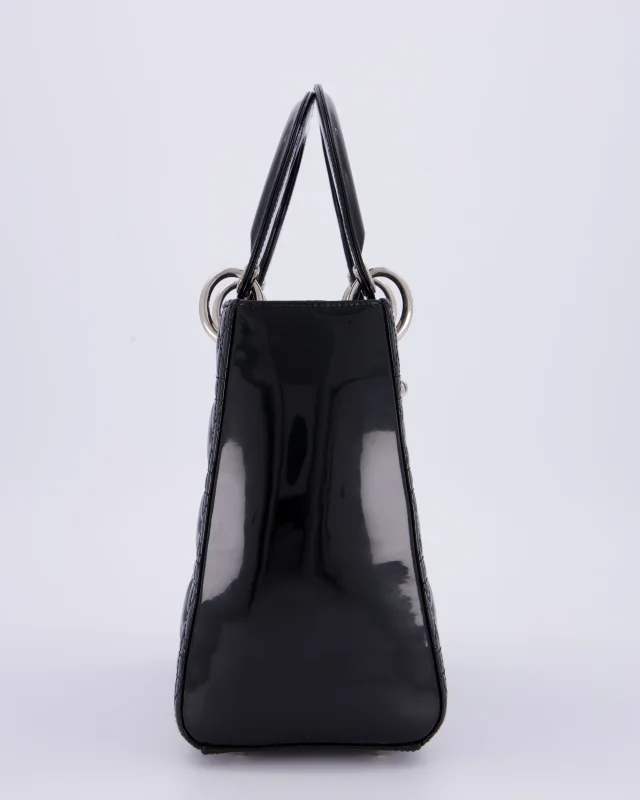 Black Patent Medium Lady Dior Bag in Black Patent leather from Sellier, photo 4 of 18