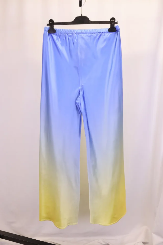 Cult Gaia Stacie Gradient Wide-Leg Pants in Blue Polyester in Blue, photo 6 of 6 from ShopSimon