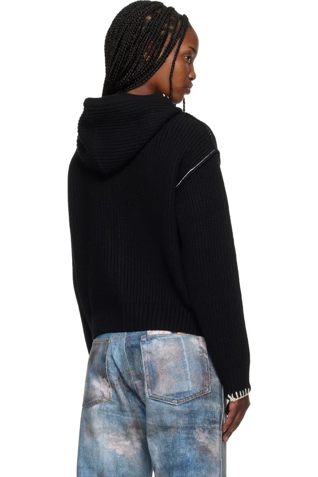 Andersson Bell Black Heart Logo Zip-Up Hoodie, photo 3 of 4 from SSENSE