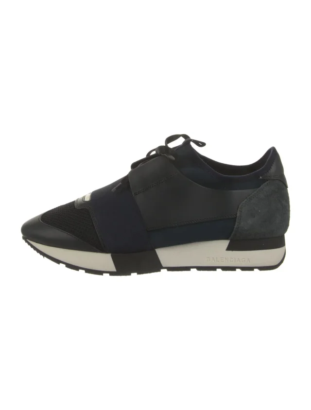 Balenciaga Race Runners Sneakers in blue Leather from The RealReal