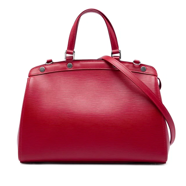 Red Louis Vuitton Epi Brea MM Satchel in Red Leather from Designer Revival