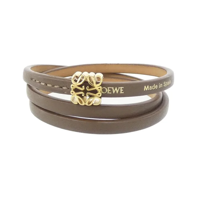 Loewe J242TWLX03 Bracelet in 3370/COCOA / GOLD hardware calf from KOMEHYO