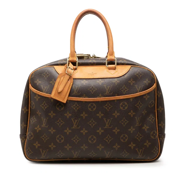 Brown Louis Vuitton Monogram Deauville Handbag in Brown Coated canvas from Designer Revival