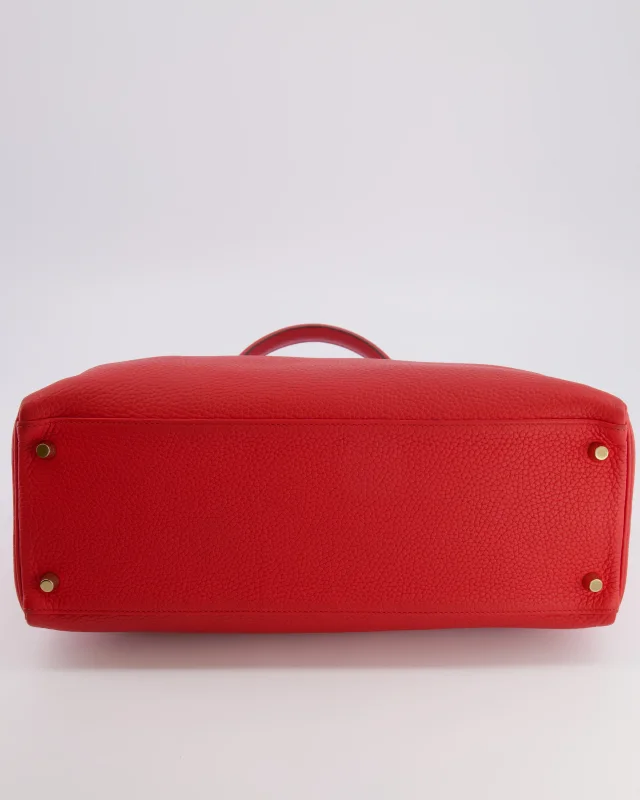 Hermès Kelly 35 Retourne Bag in Red Clemence leather from Sellier, photo 19 of 21