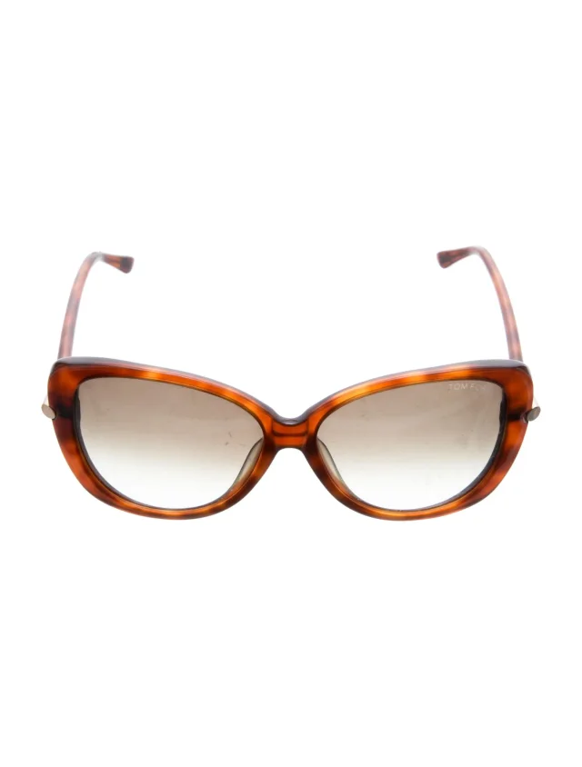Tom Ford Cat-Eye Gradient Sunglasses in brown|red from The RealReal