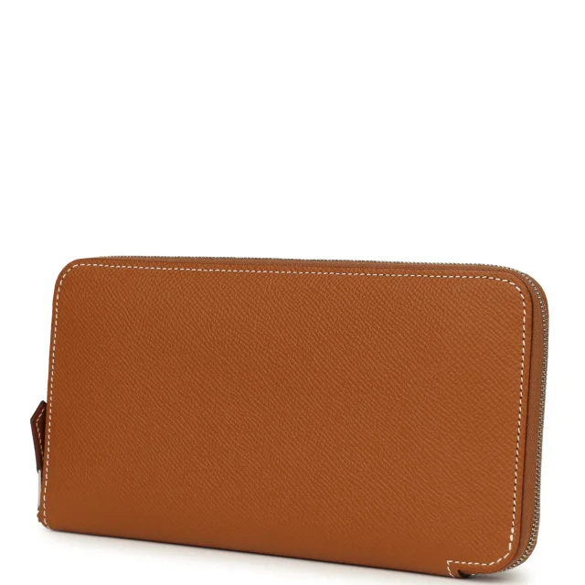 Hermès Silk'In Classique Long Wallet Gold Epsom Palladium Hardware in Gold Epsom leather from Madison Avenue Couture, photo 6 of 11
