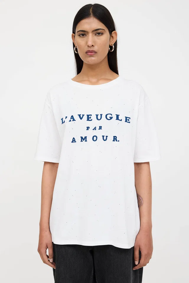Gucci L'Aveugle Distressed Embroidered T-Shirt from VSP Consignment
