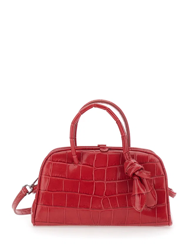 Jacquemus Top Handle Bag — Red Calf Leather in Red Calfskin from HEWI