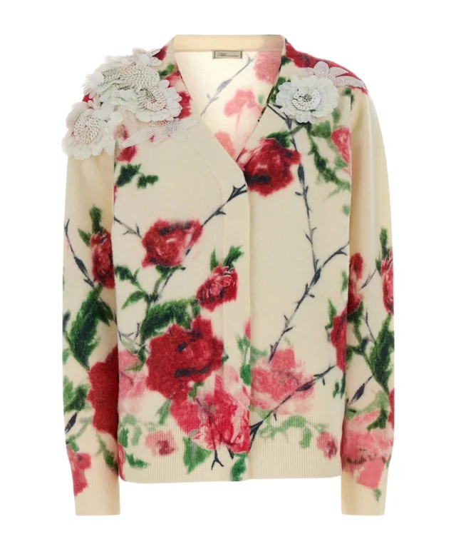 Blumarine Printed wool blend cardigan from SENSER, photo 1 of 1