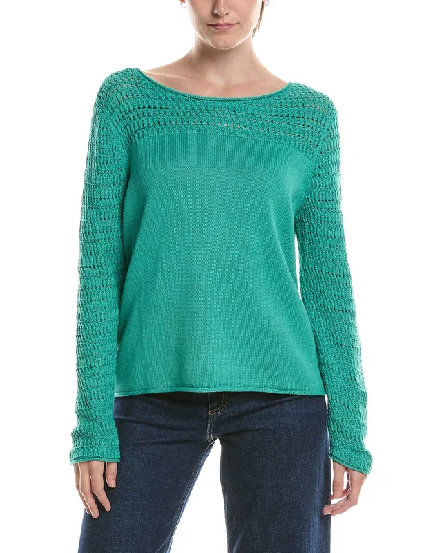 NIC+ZOE Placed Pointelle Sweater, image 1 of 1 from Gilt