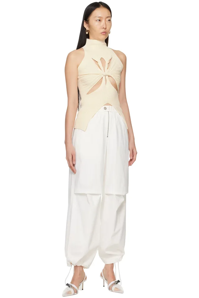 Dion Lee Off-White Flight Trousers, photo 4 of 4 from SSENSE