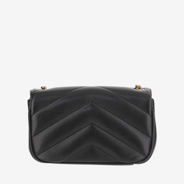 Saint Laurent Shoulder Bag — Black Lambskin Leather in Black Lambskin from HEWI