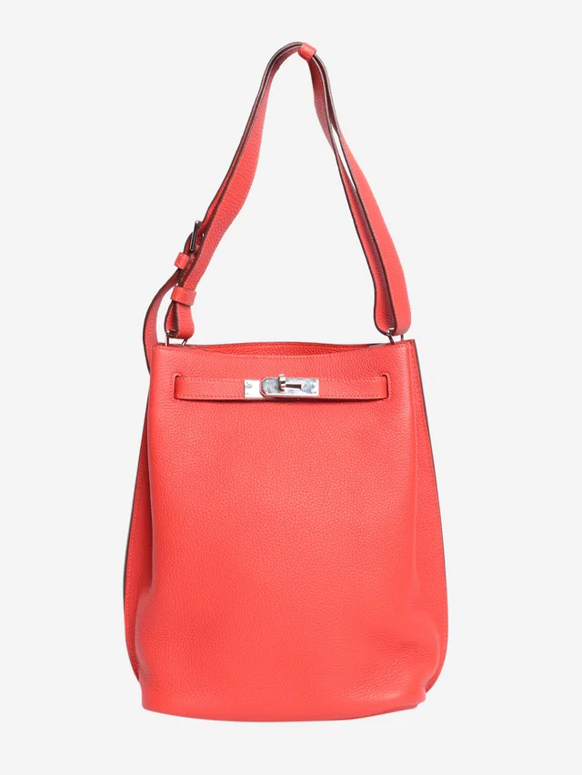 Hermès Red 2014 So Kelly shoulder bag in Red Clemence leather from Sign of the Times