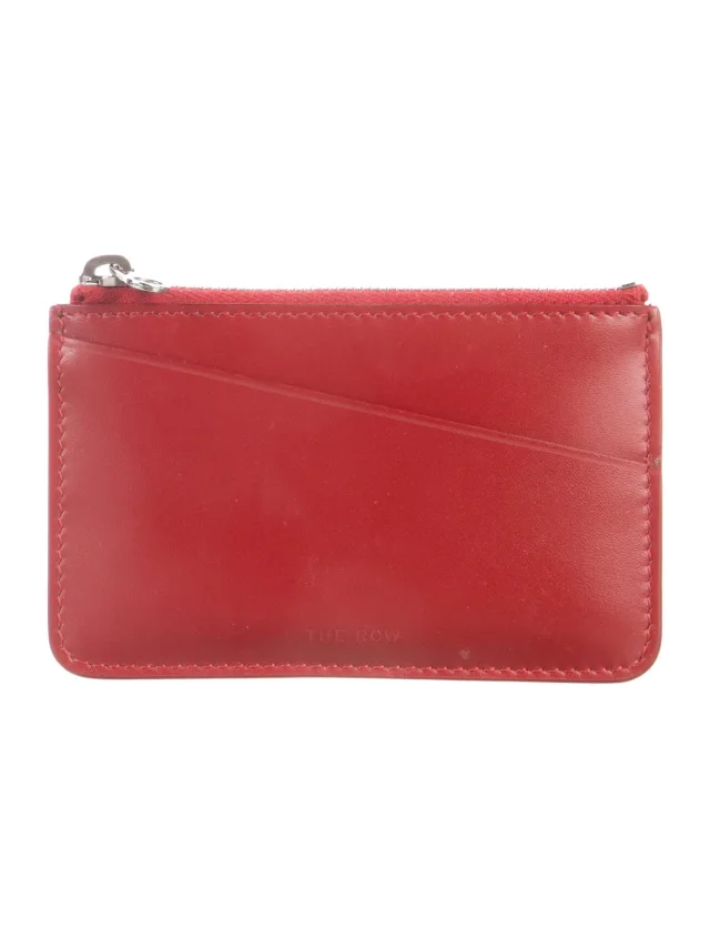 The Row wallets & money clips in red Leather from The RealReal