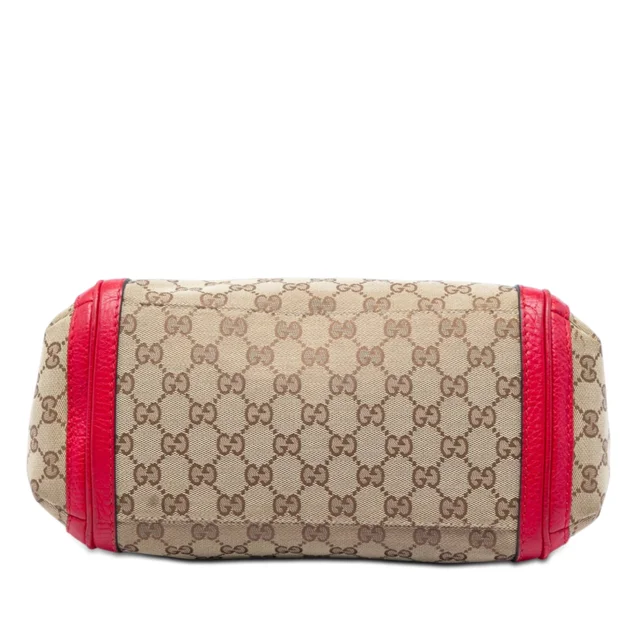 Red Gucci GG Canvas Bella Flap Satchel in Red Canvas from Designer Revival, photo 2 of 2