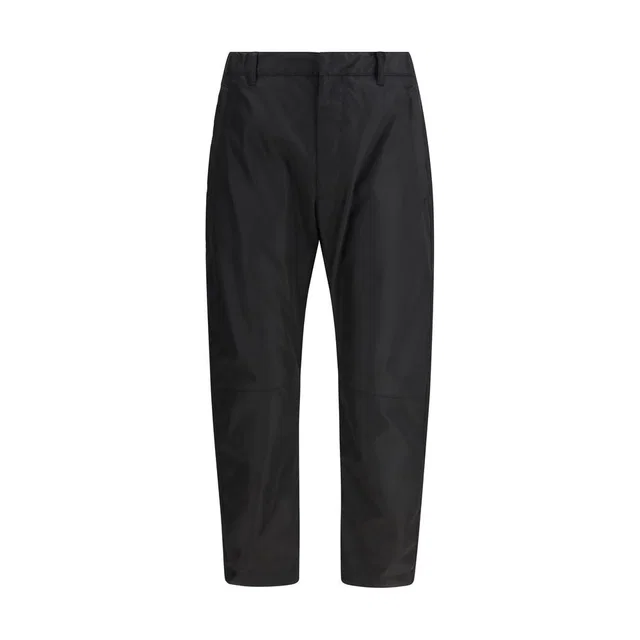 Prada Black Recycled Polyamide Casual Pants in Black Nylon from HEWI